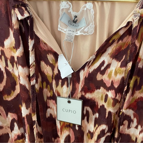 NWT Cupid Long Sleeve with Elastic Waist Printed Fabric Dress with Tassel Detail - Picture 3 of 8